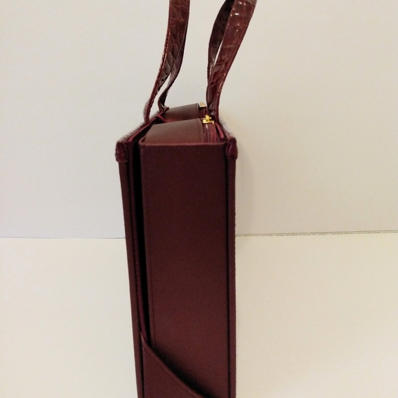 Estee Lauder Travel Cosmetic Jewelry Burgundy Double Handle Carry On Case - Picture 8 of 15